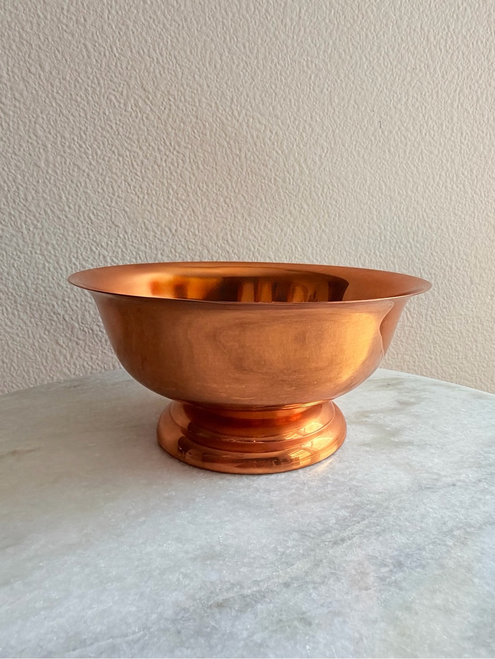 Vintage Coppercraft Guild Pedestal Copper Bowl Mid Century
